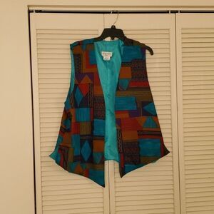 -STEPHANIE THOMAS Sport vtg woman printed v…